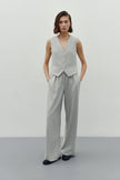 Women's palazzo pants with a low fit