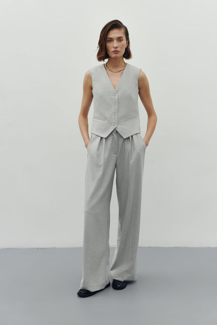 Women's palazzo pants with a low fit