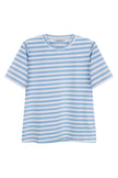 Relaxed fit t-shirt with stripes in blue/black