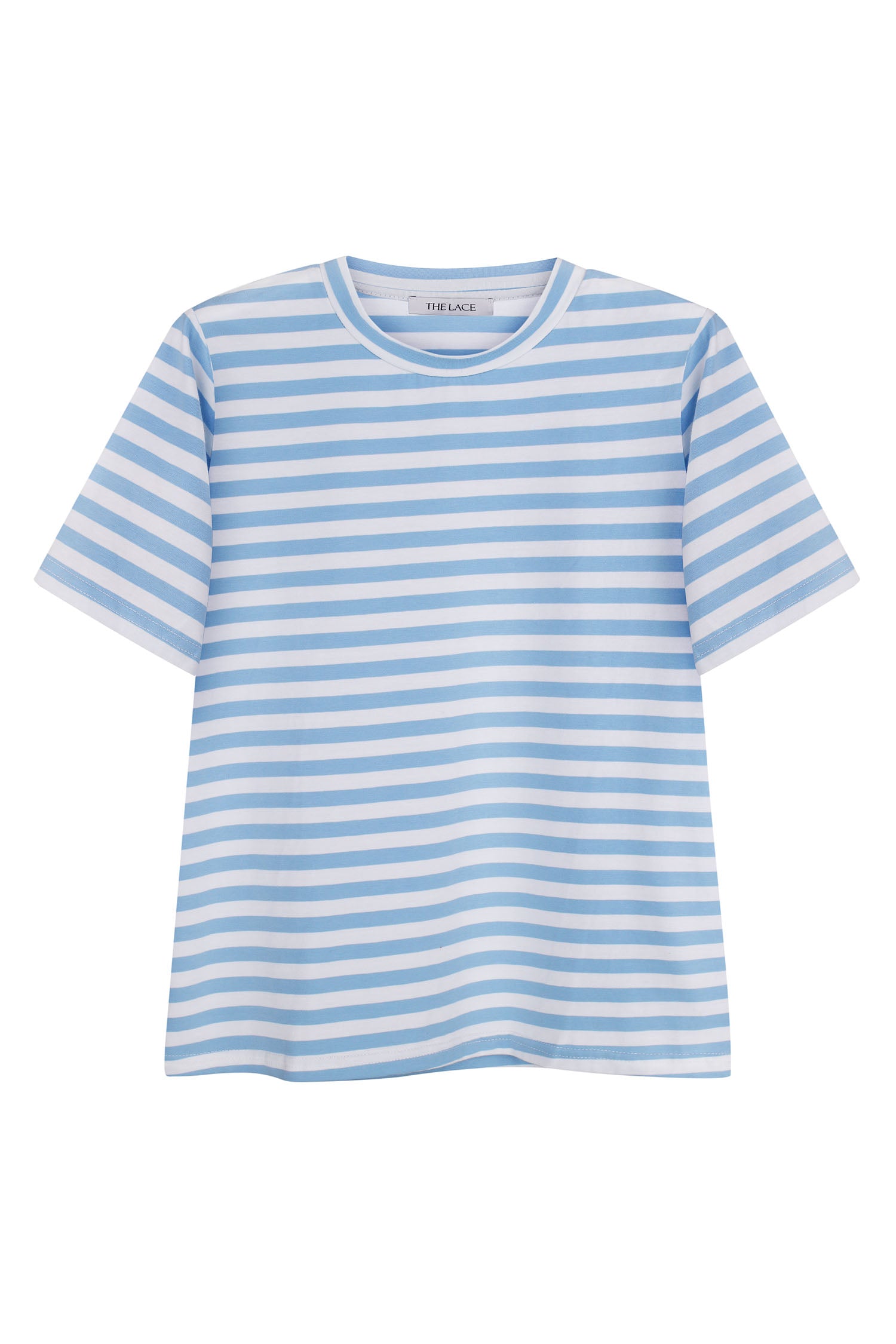 Relaxed fit t-shirt with stripes in blue/black