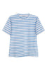 Relaxed fit t-shirt with stripes in blue/black