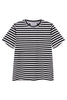 Relaxed fit t-shirt with stripes in blue/black