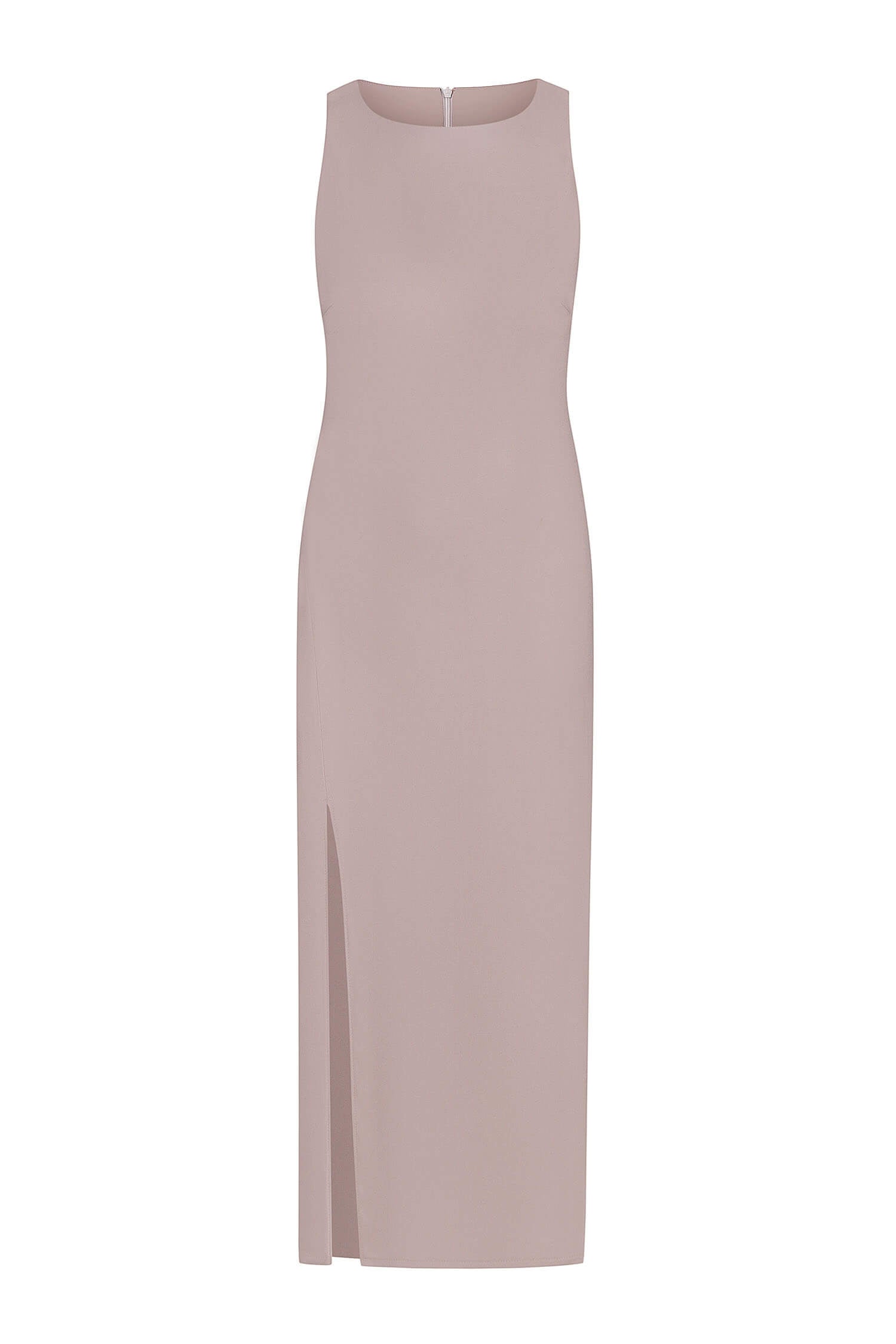 Midi sheath dress with a slit