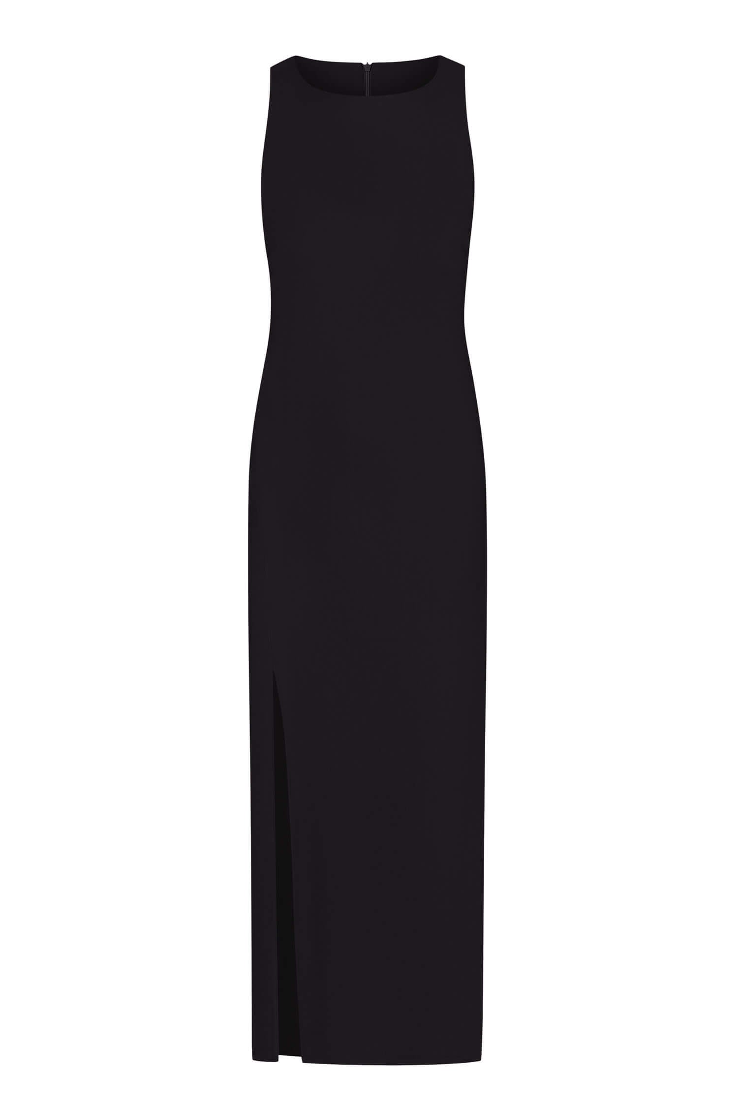 Midi sheath dress with a slit