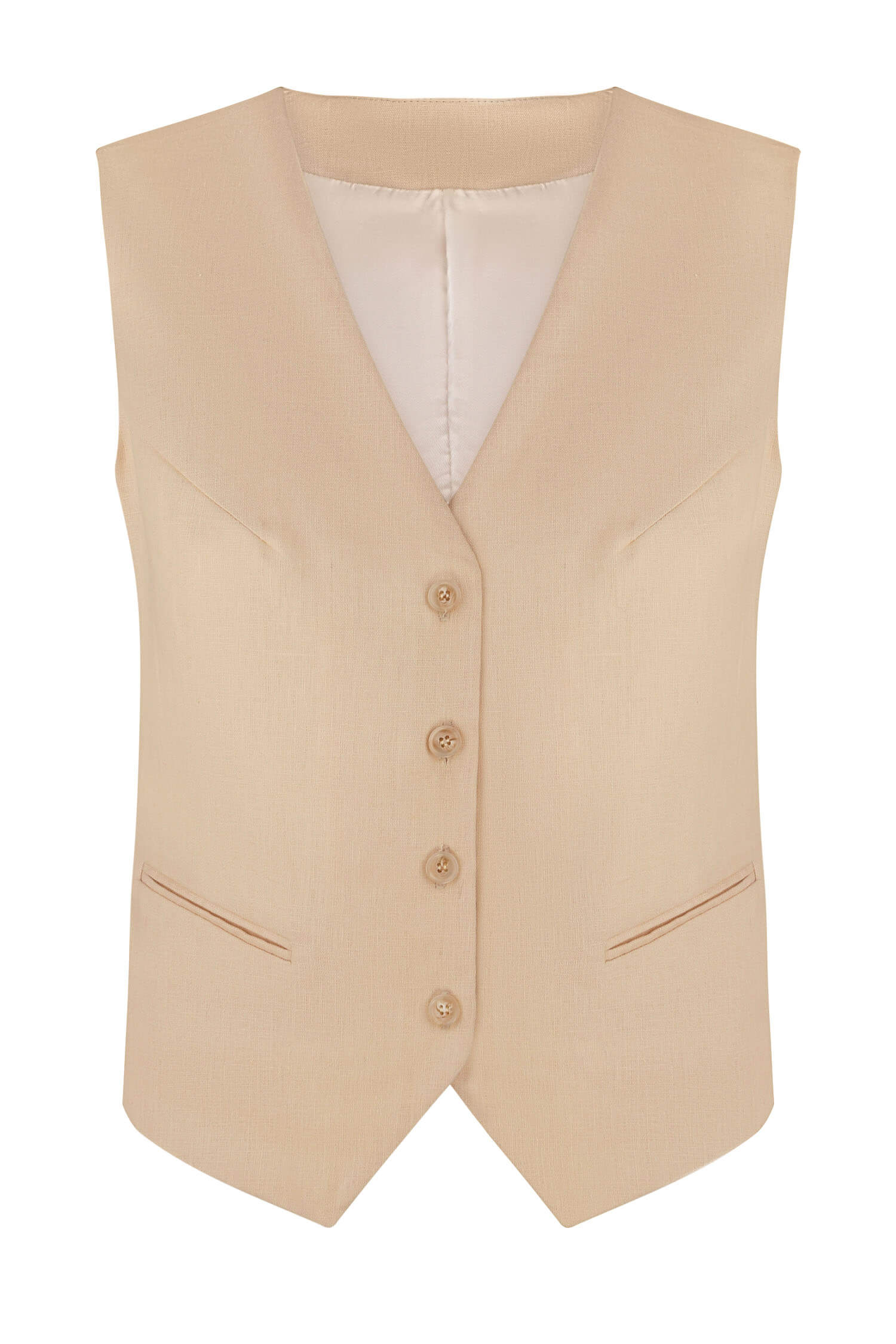 Linen classic vest