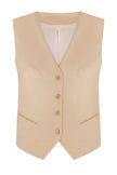 Linen classic vest