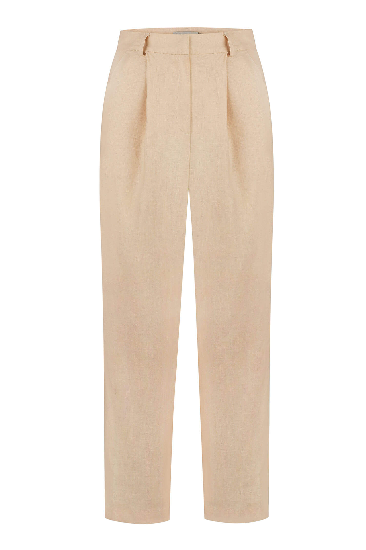 Linen pants with tucks