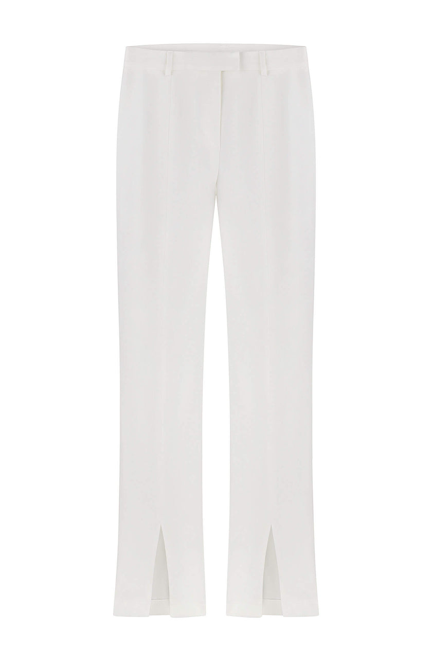 Pants with front slits