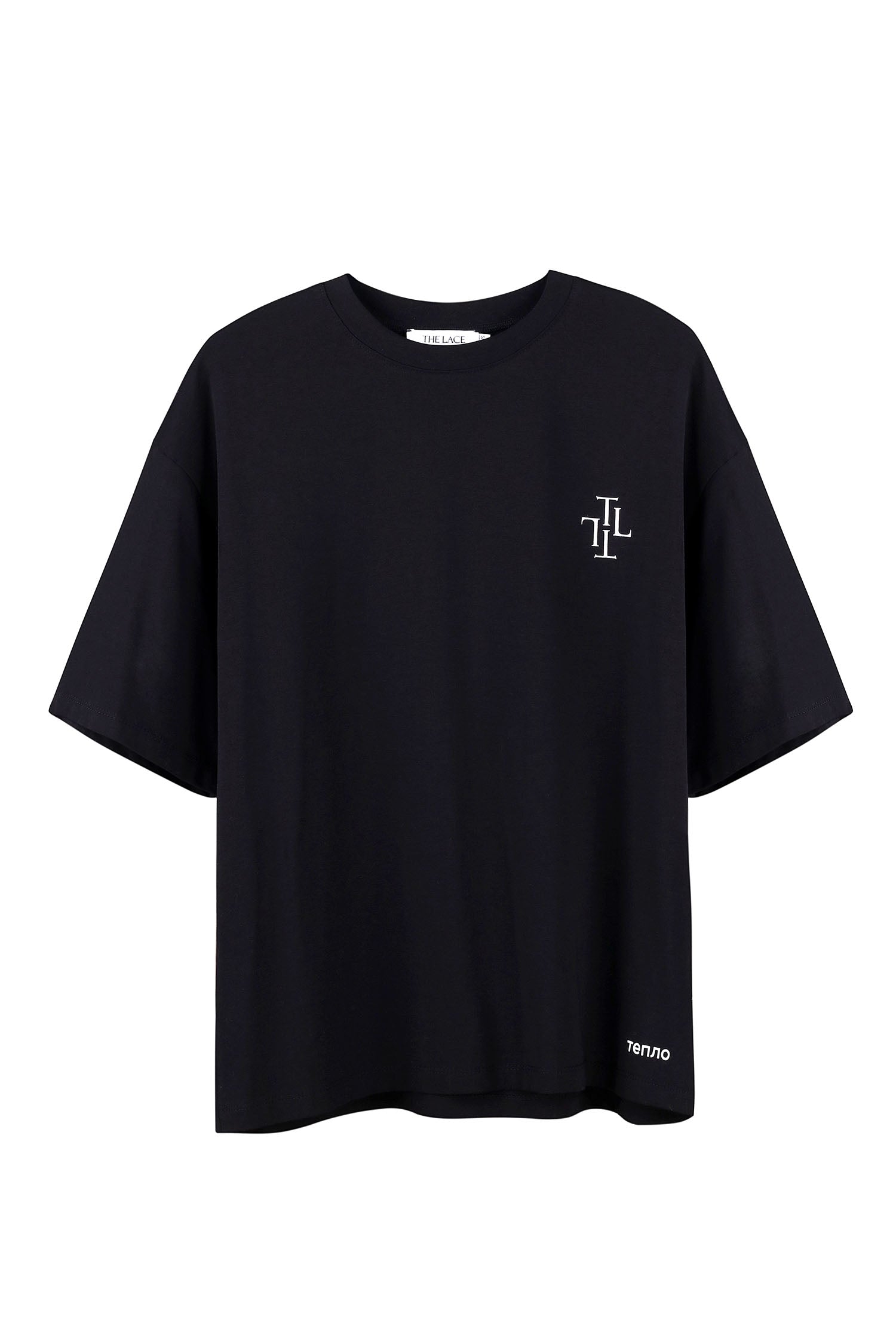 T-shirt THE LACE x TEPLO in black/milk