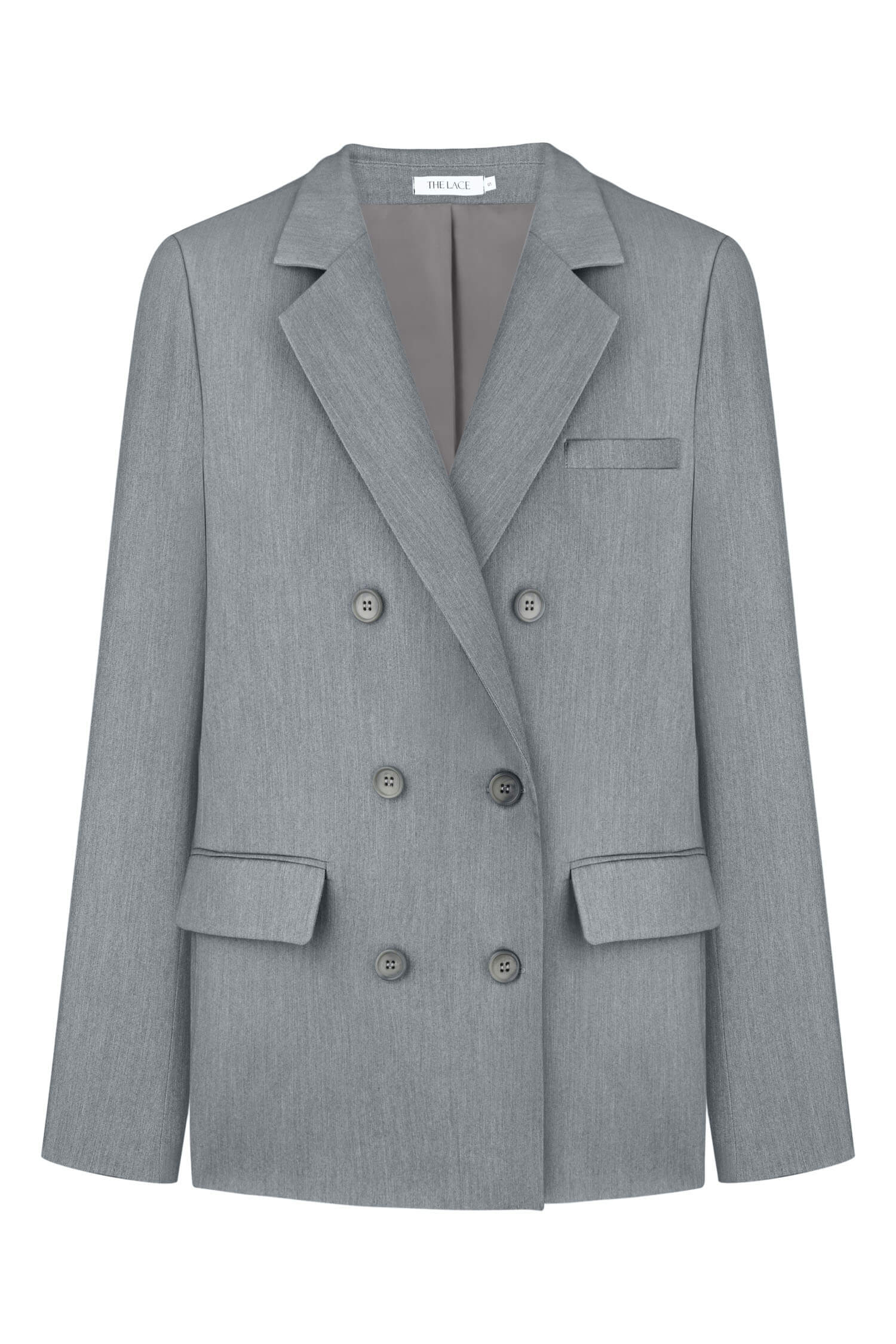 Double-breasted blazer in gray