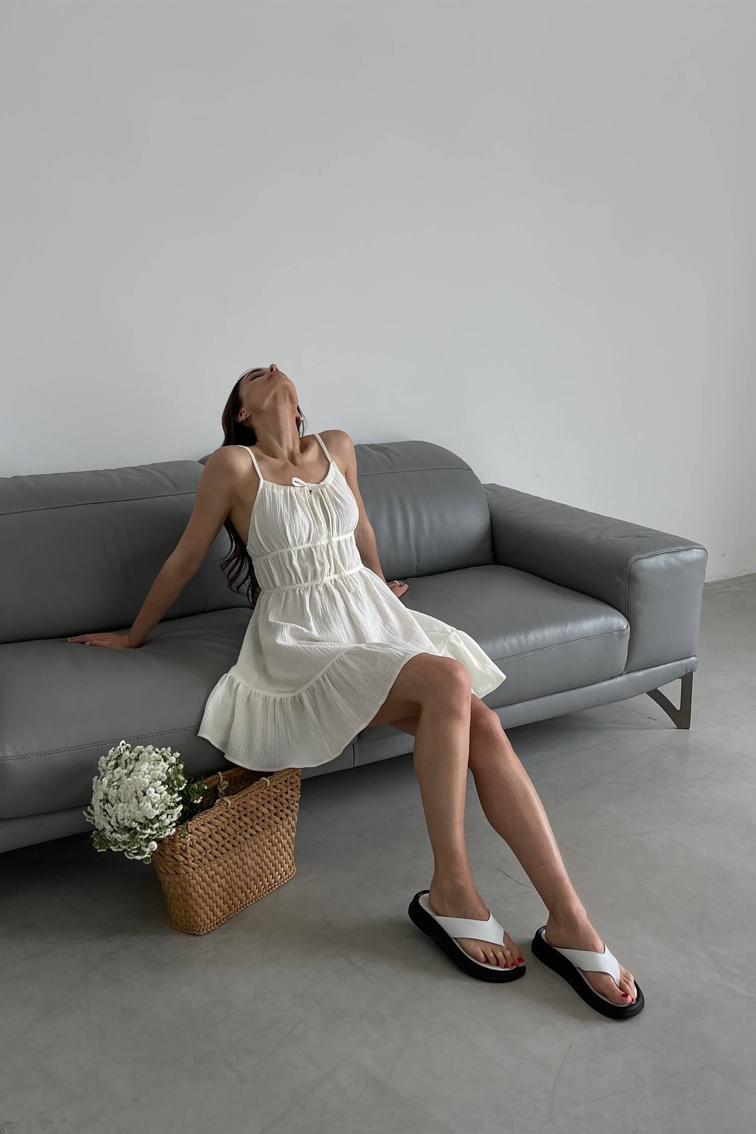 Muslin mini sundress