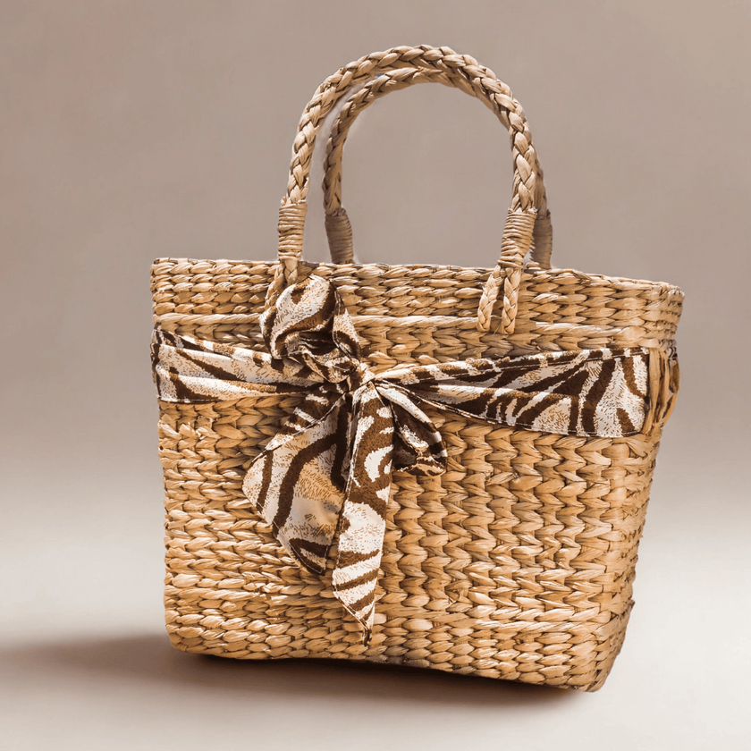 Women's back bag with scarf