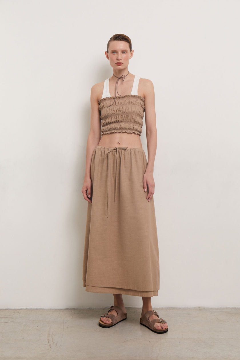 Bandeau top (eco) in beige