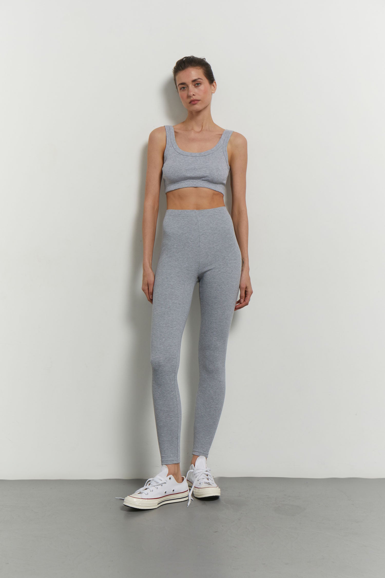 Leggings in gray melange