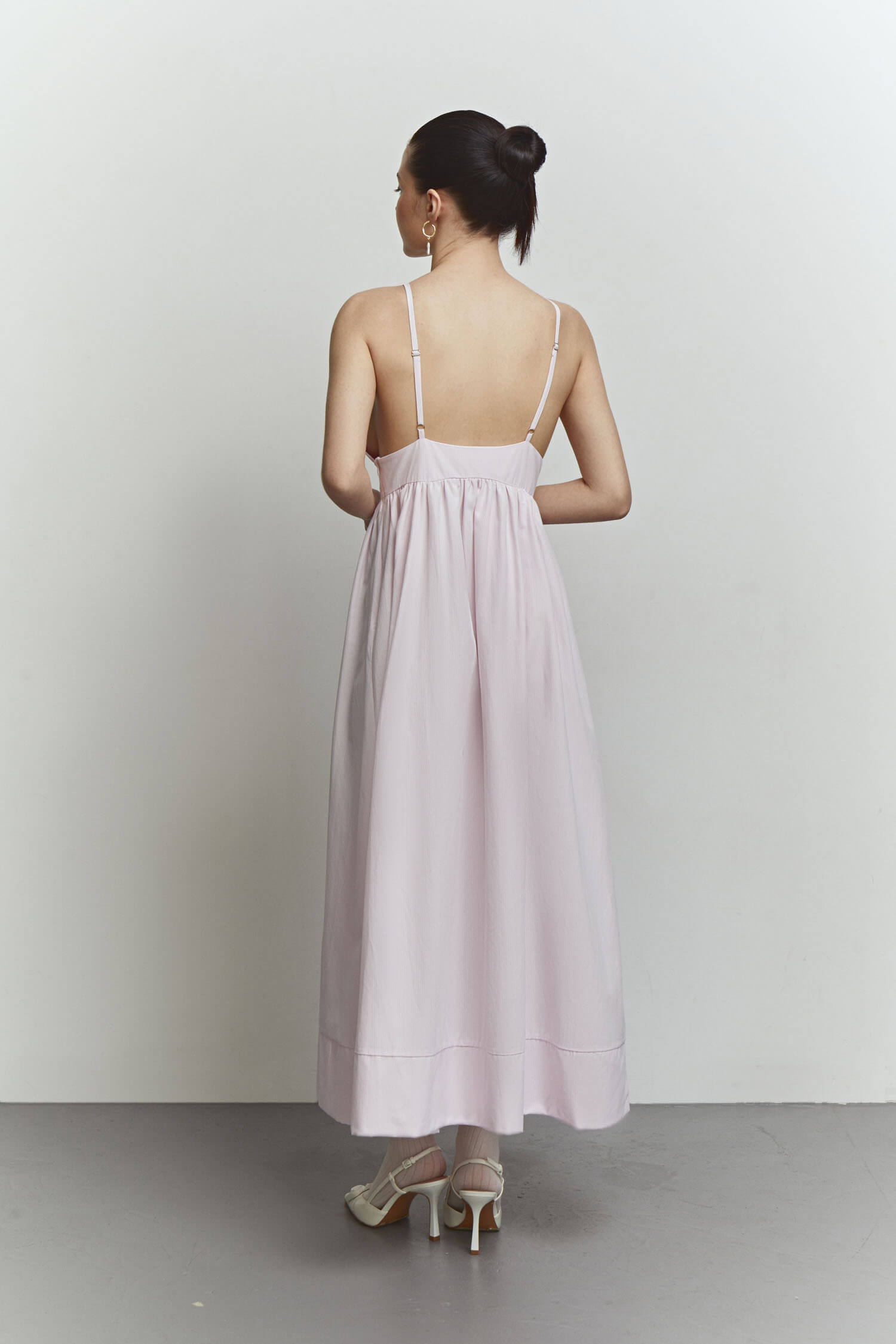 Midi sundress with thin straps