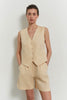 Linen classic vest