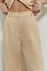 Linen pants with tucks