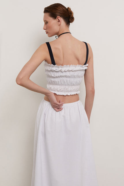 Bandeau top (eco) in white