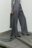 Women's palazzo pants with double tucks in gray