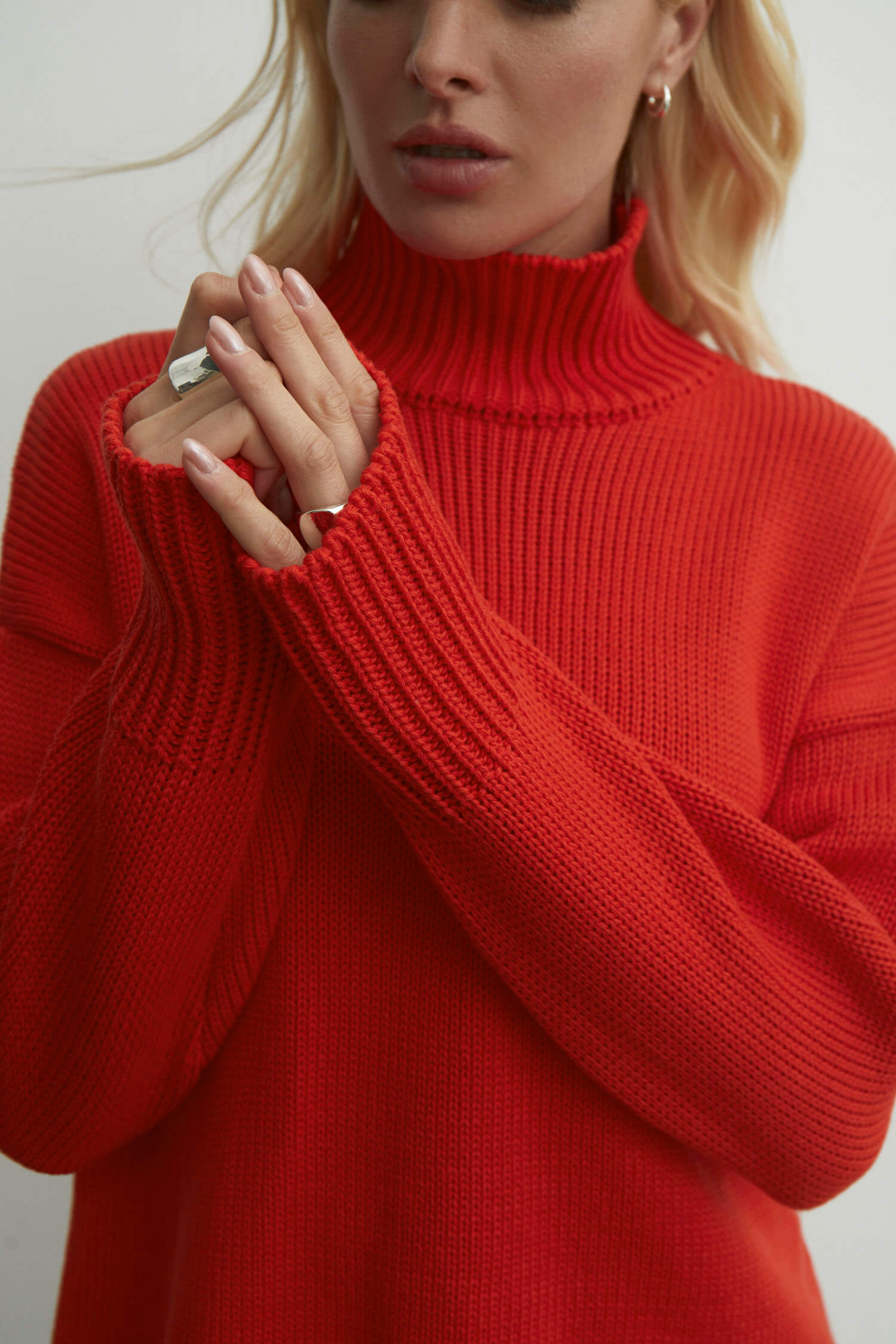 Sweater with wide cuffs