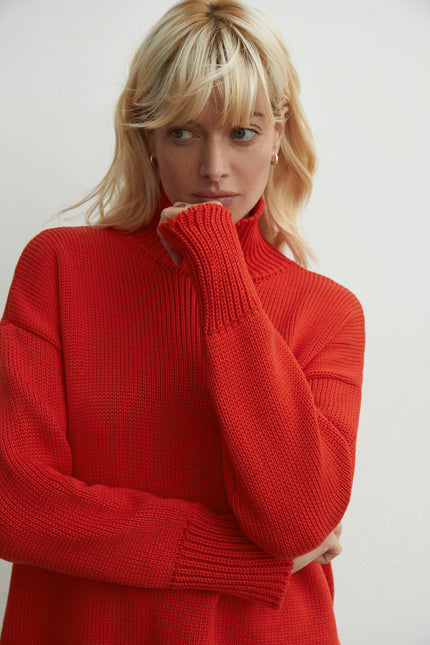 Sweater with wide cuffs