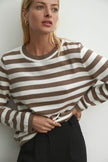 Knitted jumper with stripes