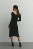 Knitted midi dress with wrapover