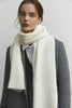 Wool mix scarf in olive/milk