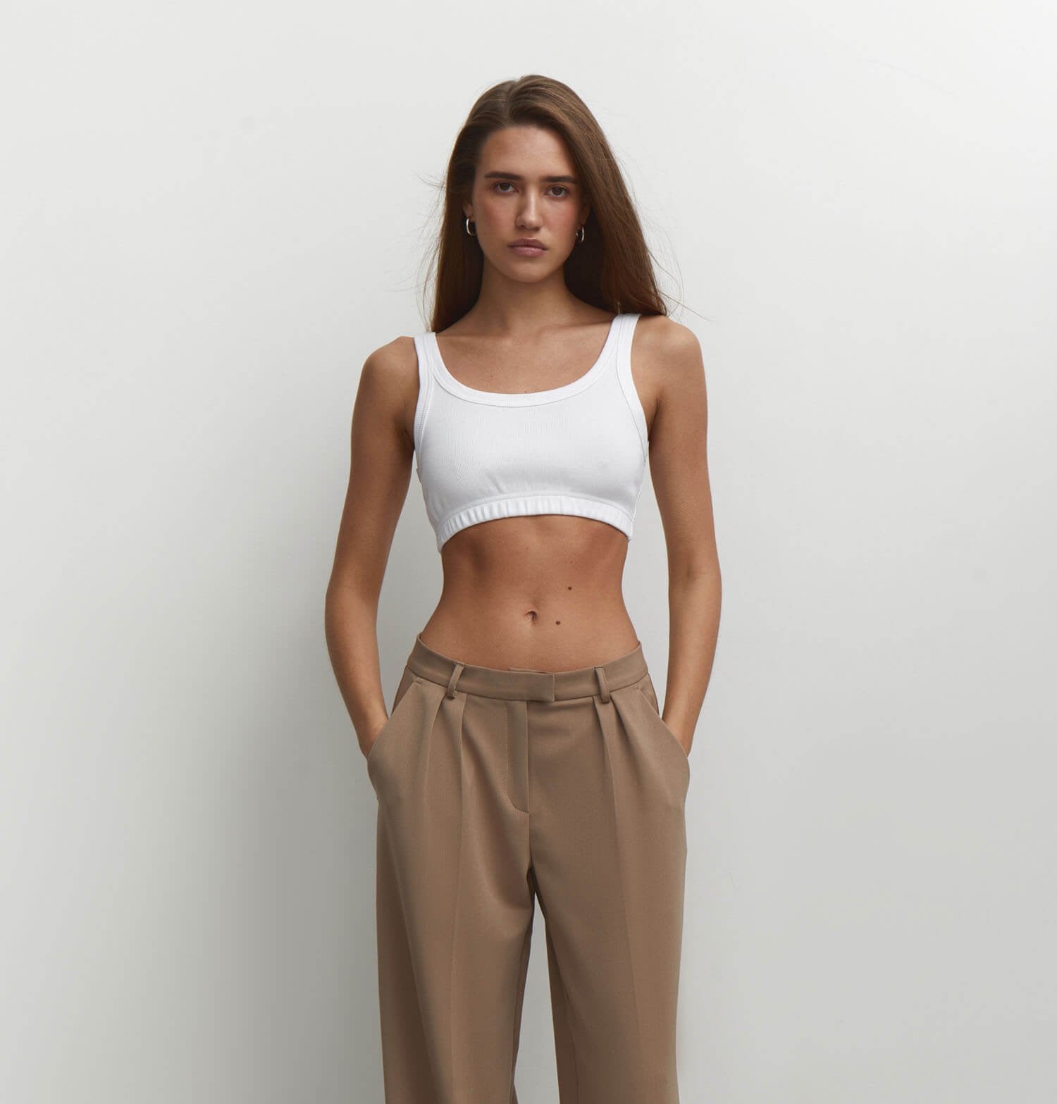 Low-waisted palazzo pants