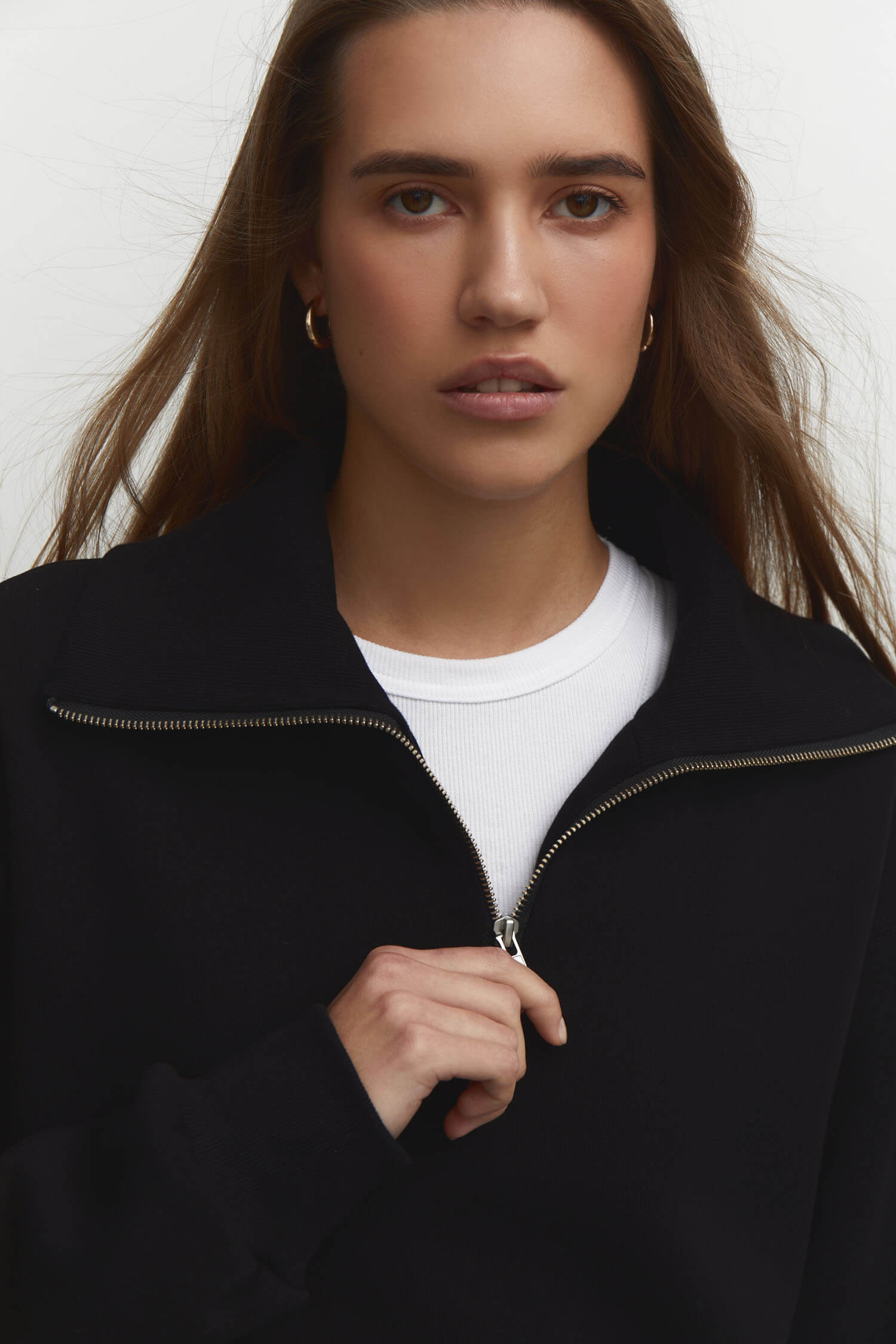 Zipped sweatshirt