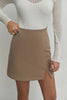 Mini skirt with a slit