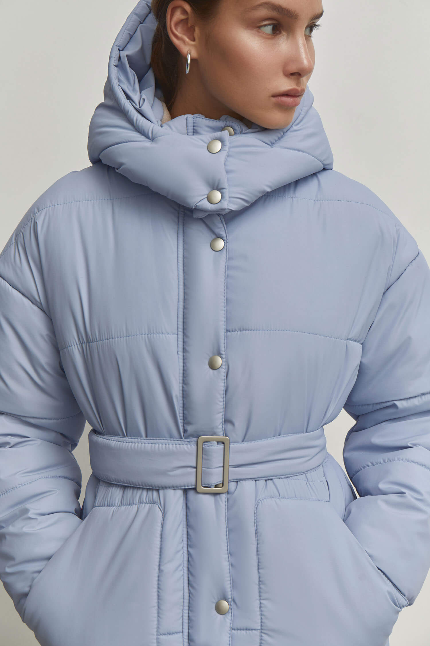 Winter jacket with belt