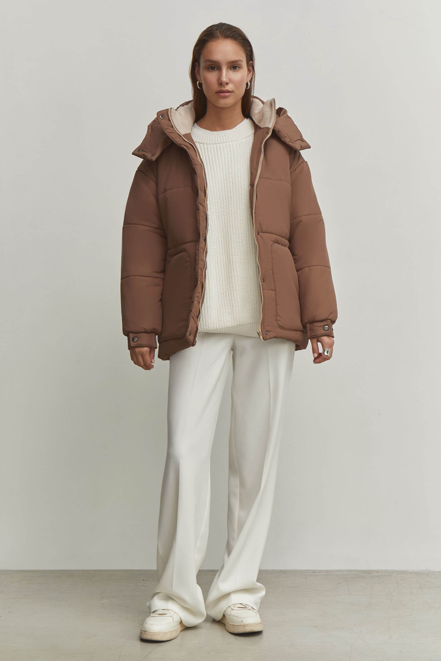 Winter jacket with belt