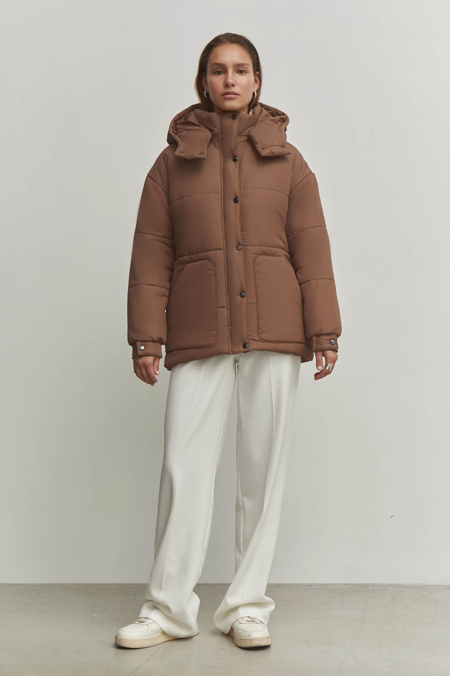 Winter jacket with belt