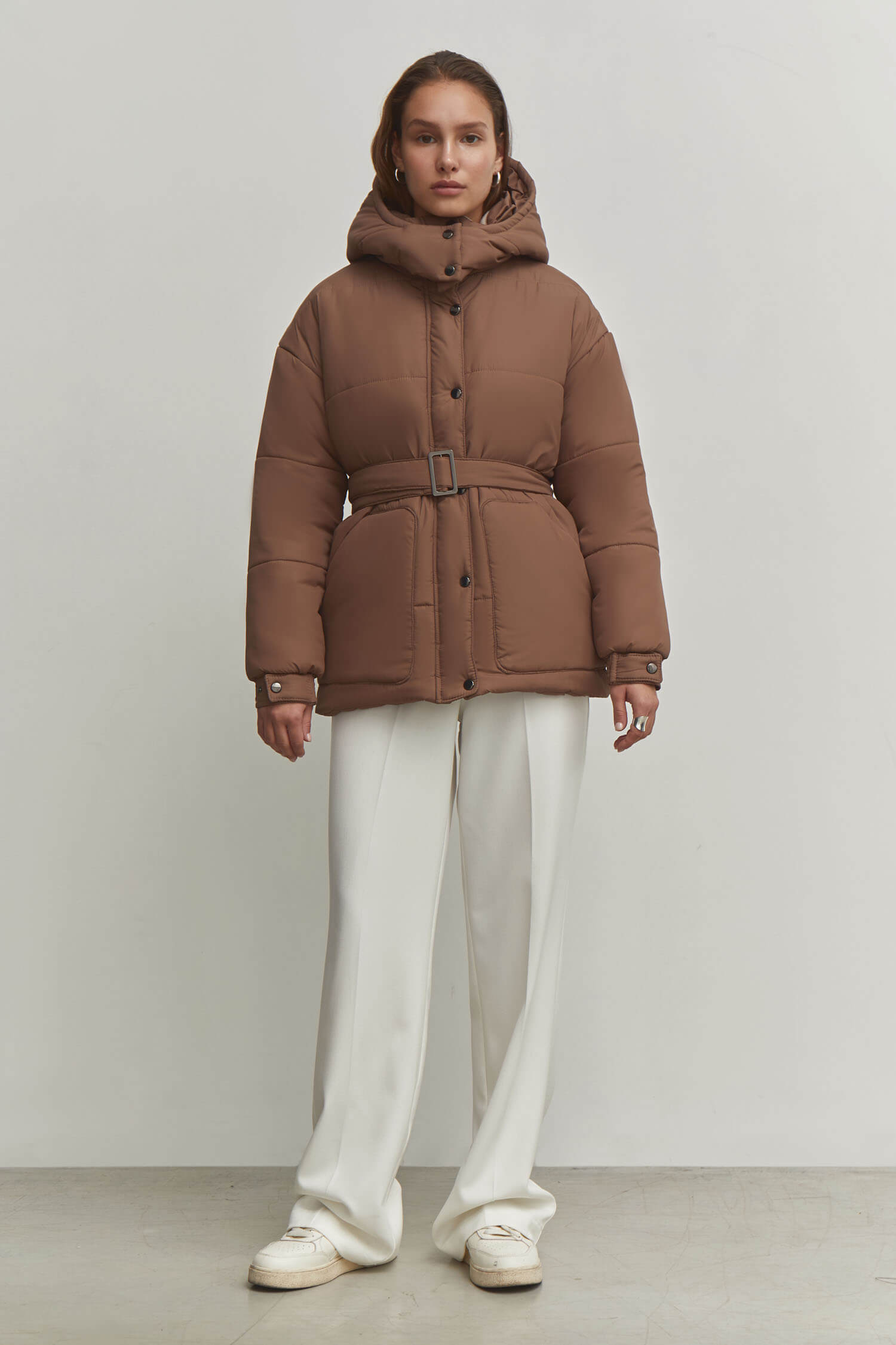 Winter jacket with belt