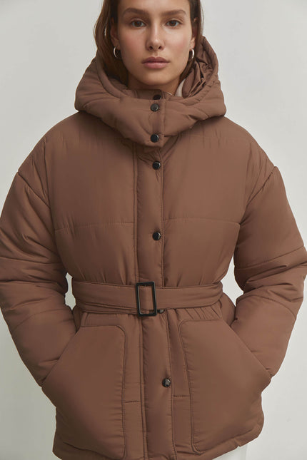 Winter jacket with belt